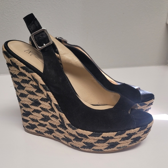 INC International Concepts Shoes - I.N.C International Concepts Wedge Heel Shoes, Suede,‎ Size 8 Man Made
